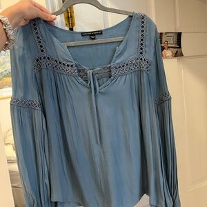 Blue Long-Sleeve Top by Harlowe & Graham